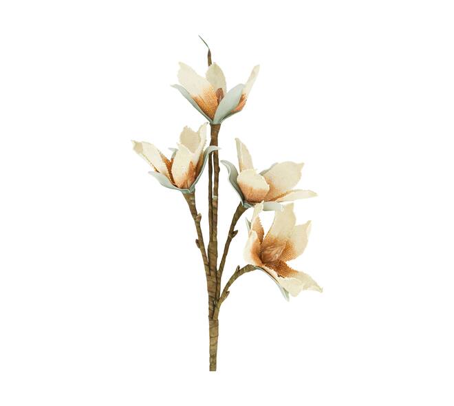 Flower magnolia jute 77x30x10cm - Brown
