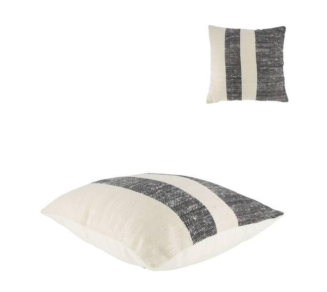 Cushion striped recycled cotton 45x45x9cm