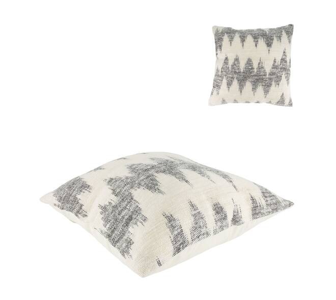 Cushion zigzag recycled cotton 45x45x9cm