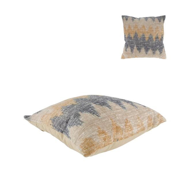 Cushion zigzag recycled cotton 45x45x9cm