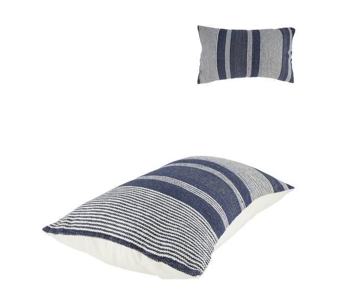 Cushion striped recycled cotton 30x50x9cm