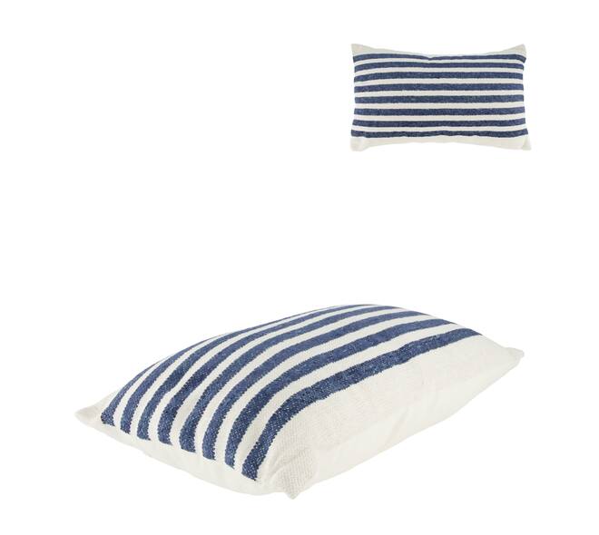 Cushion striped recycled cotton 30x50x9cm