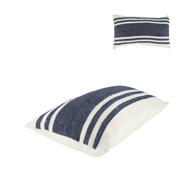 Cushion striped recycled cotton 30x50x9cm