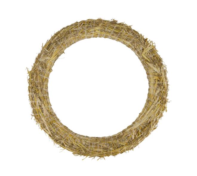 Wreath straw 50x50x6cm - Natural