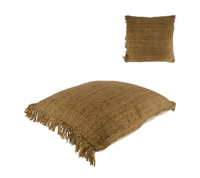 Cushion fringes recycled cotton 45x45x9cm