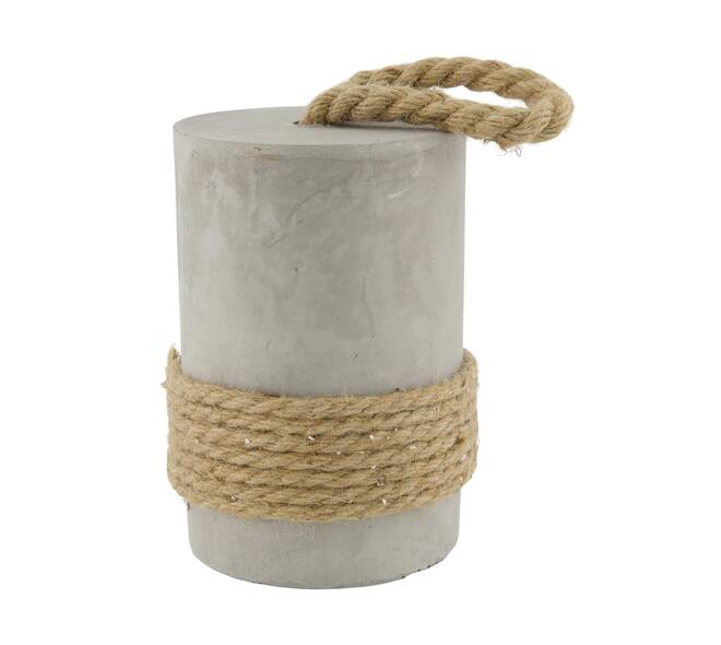 Door stopper natural rope concrete 14x14x18.5cm