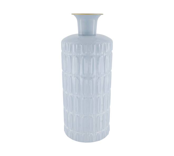 Vase metal 15.7x15.7x39cm - Blue