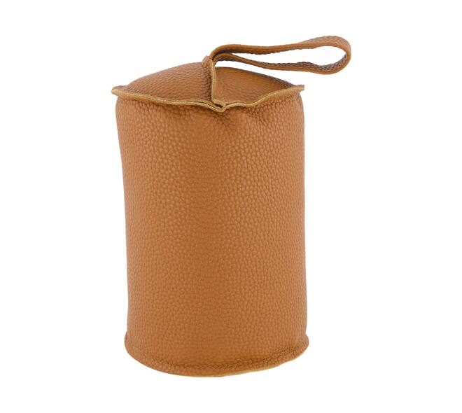 Door stopper cilinder PU leather 12x12x18cm