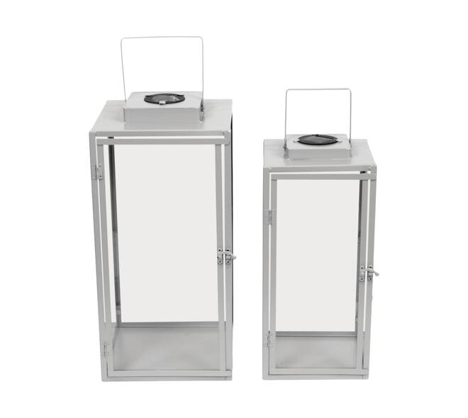 Lantern solar metal 22x22x46cm S/2