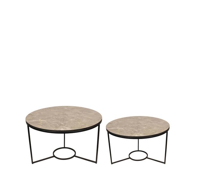 Table metal 77x77x46cm  - Grey