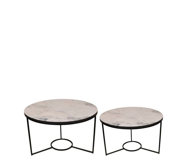 Table metal 77x77x46cm S/2