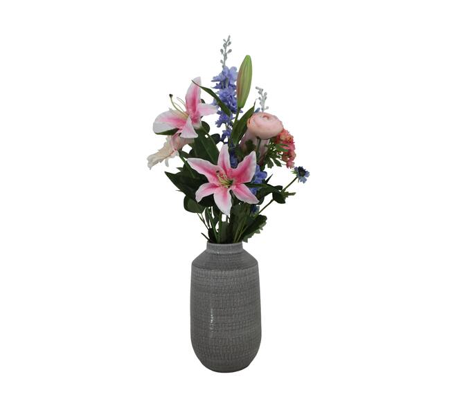 Flower box bouquet 9 stems protea passion artificial 78.9x19x10cm - Multi