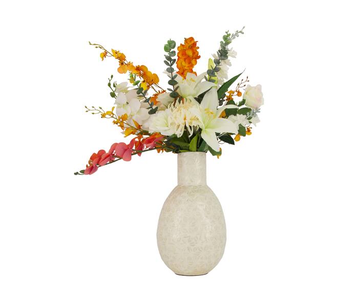 Flower box bouquet 10 stems orichd enchantment artificial 78.9x19x10cm