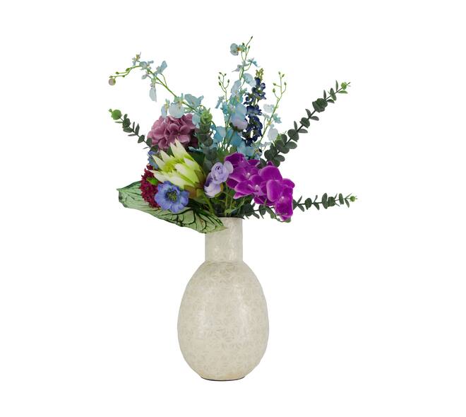 Flower box bouquet 12 stems eucalyptus euphoria artificial 78.9x19x10cm - Multi