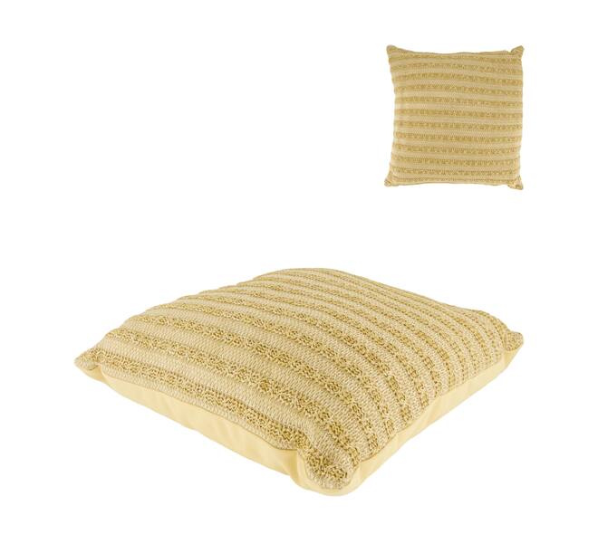 Cushion outdoor pp raffia 45x45x10cm