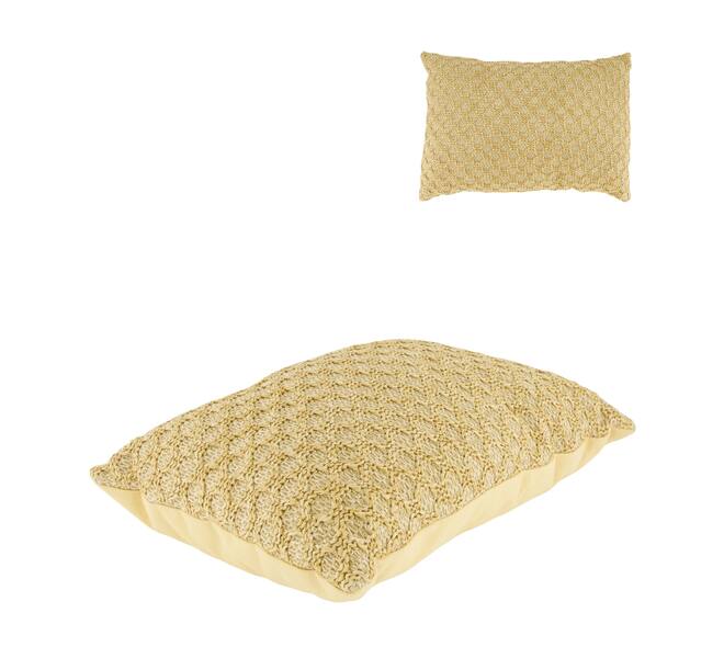Cushion outdoor pp raffia 30x45x10cm