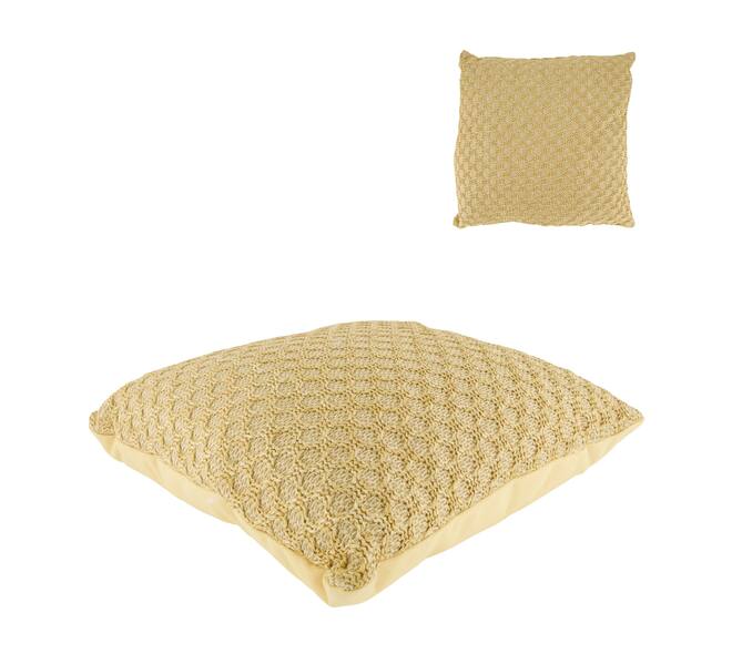 Cushion outdoor pp raffia 45x45x15cm