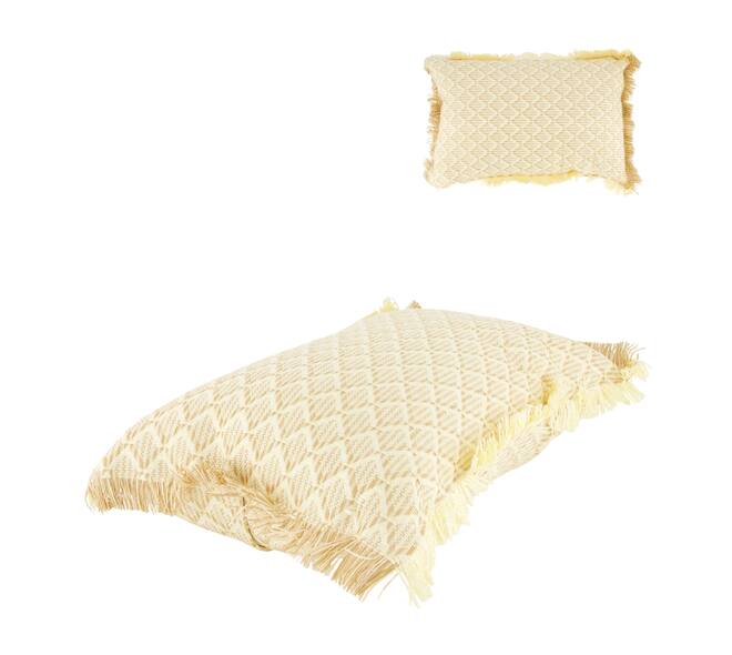 Cushion outdoor pp raffia 30x45x10cm