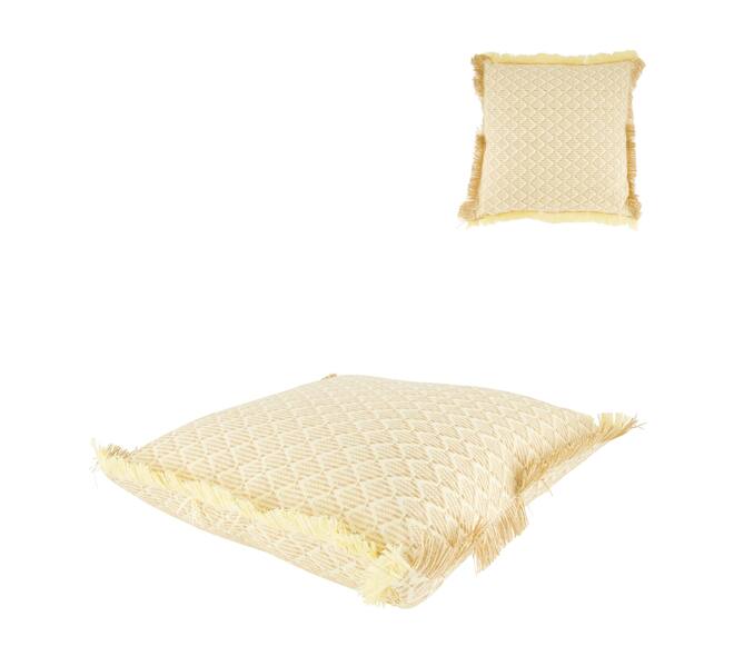 Cushion outdoor pp raffia 45x45x15cm