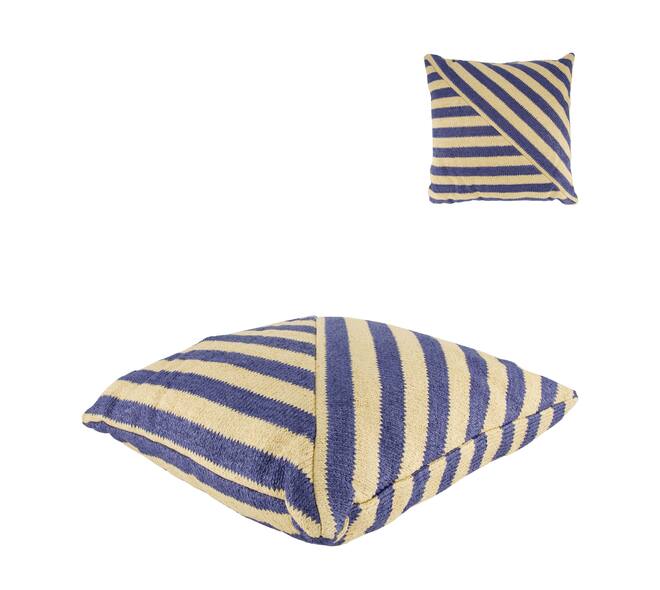 Cushion outdoor pp raffia 45x45x15cm