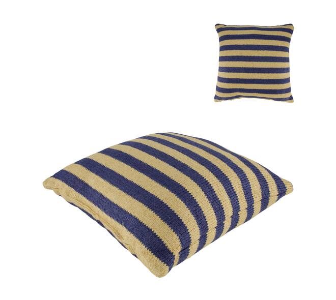 Cushion outdoor pp raffia 45x45x10cm