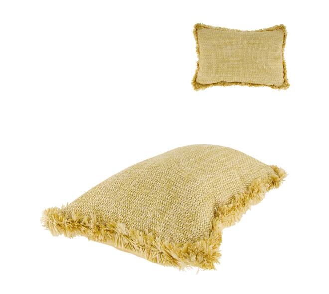 Cushion outdoor pp raffia 30x45x15cm