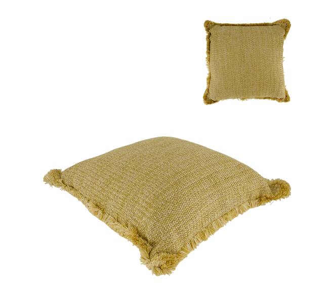 Cushion outdoor pp raffia 45x45x10cm