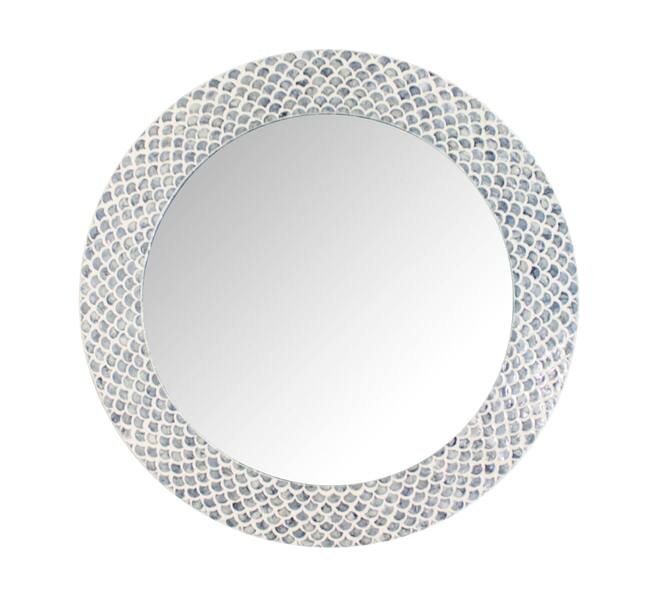 Mirror capiz  mdf 70x2x70cm - Blue