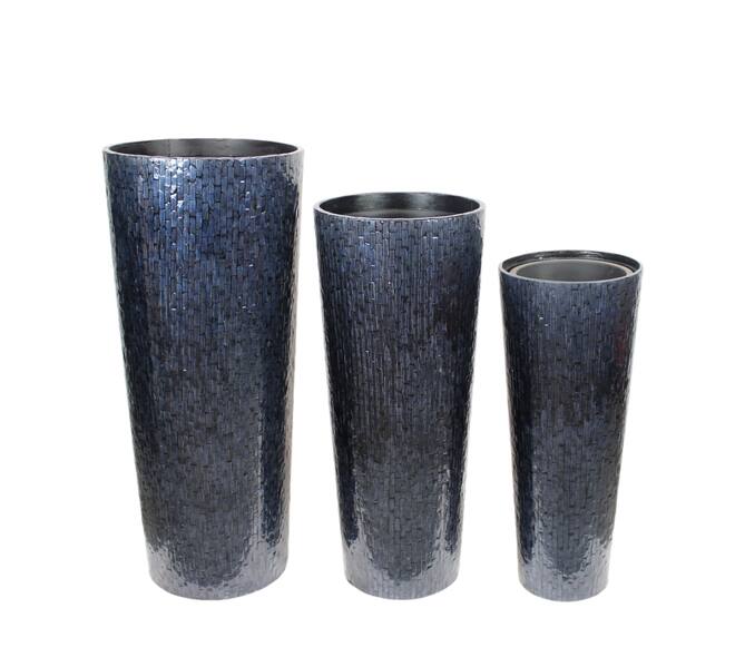 Vase capiz / mdf 38x38x91.5cm S/3
