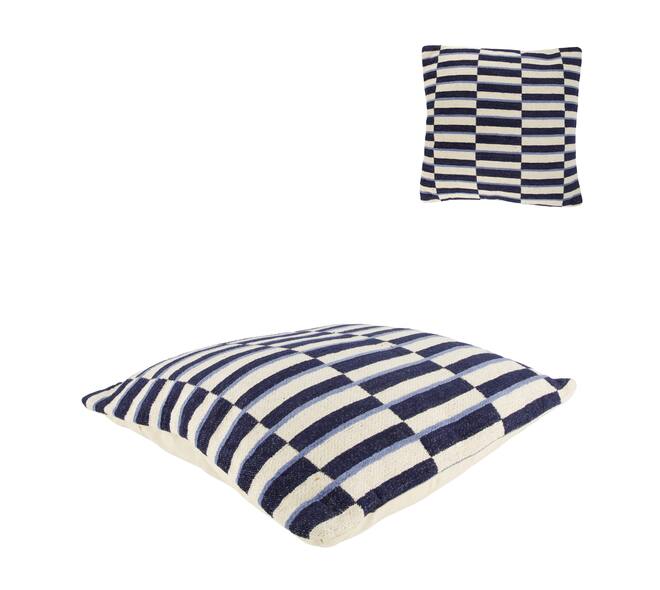Cushion block pattern chenille cotton 45x45x9cm