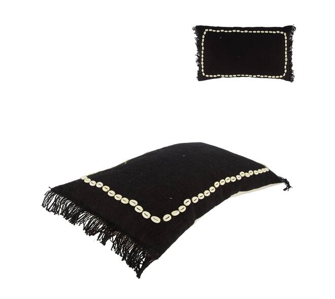 Cushion with shell cotton 30x50x9cm