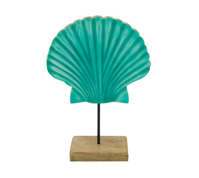 Statue shell mango wood 18x6x25cm
