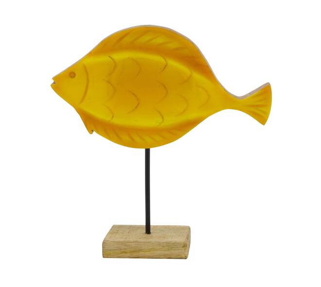 Statue fish mango wood 20x5x21cm