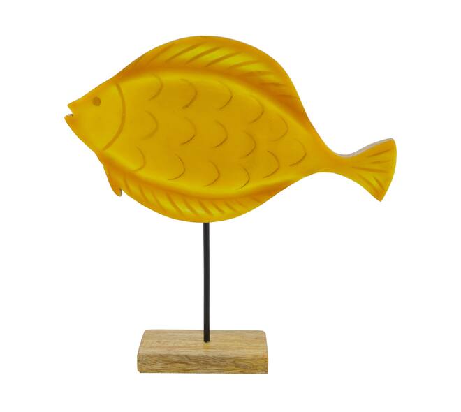 Statue fish mango wood 25x5x26cm