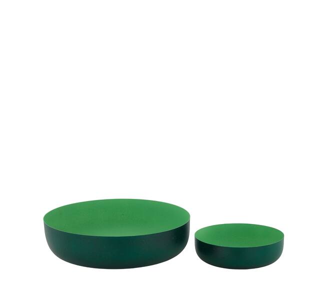 Bowl metal 22.5x22.5x5.5cm S/2