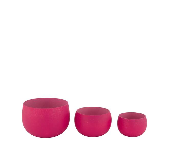 Tealight holder metal 13x13x9cm S/3