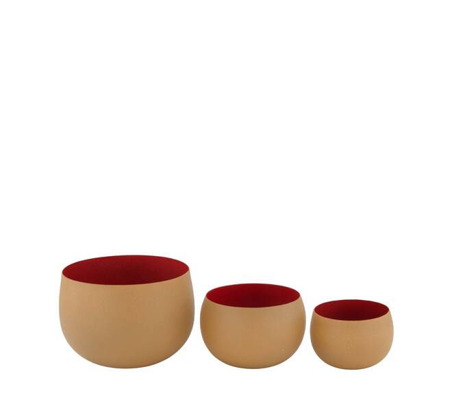 Tealight holder metal 13x13x9cm S/3