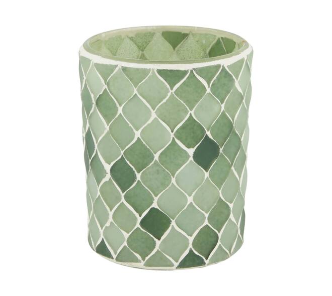 Tealight holder glass 8x8x10cm