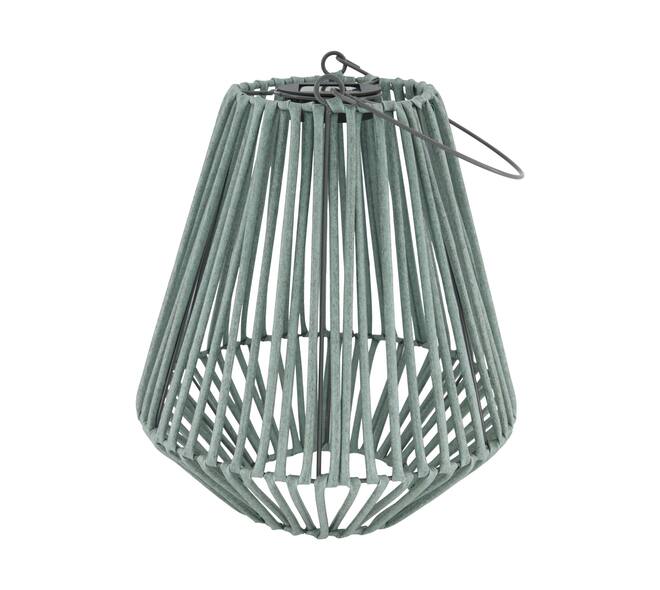 Lantern solar wicker pp 26x26x30cm