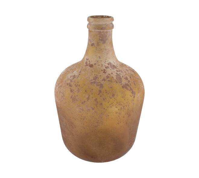 Bottle recycled glass 27x27x42cm - Brown