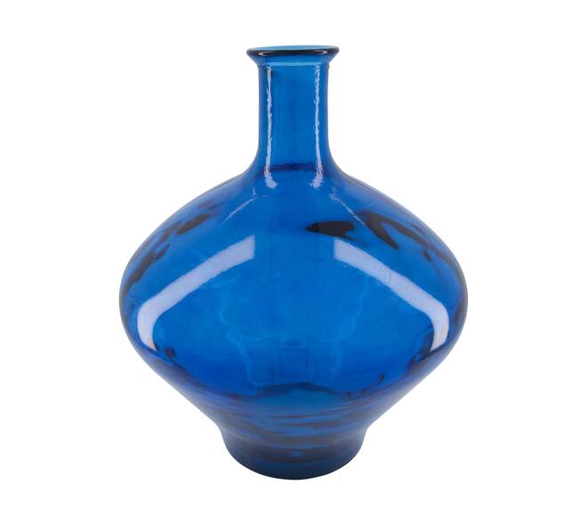 Vase recycled glass 37x37x46cm - Blue