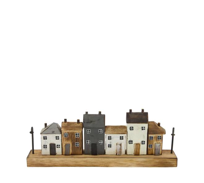 House albizia wood on feet 36.5x5.5x14cm