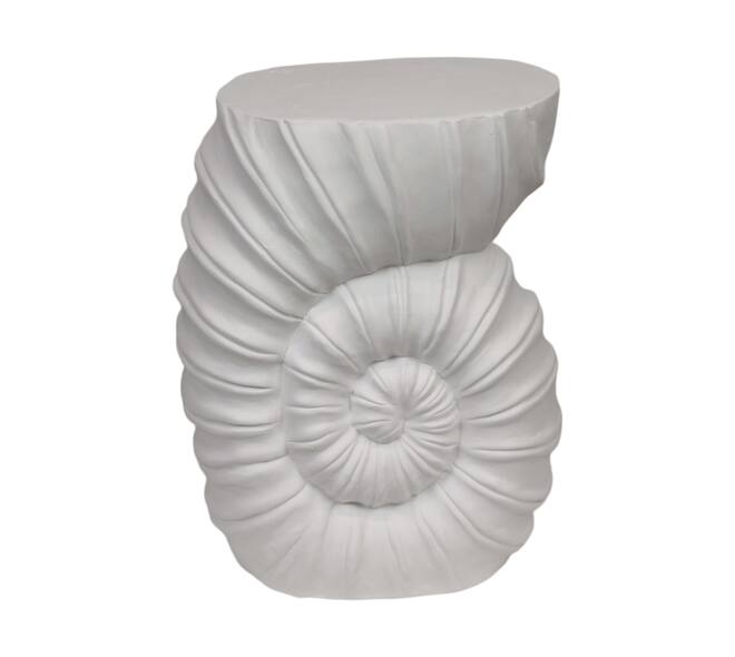 Side table shell magnesium 38x28x48cm - White
