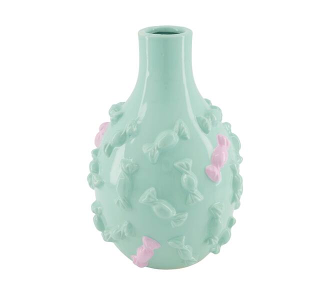 Vase sweets ceramic 18.5x18.5x27cm - Blue