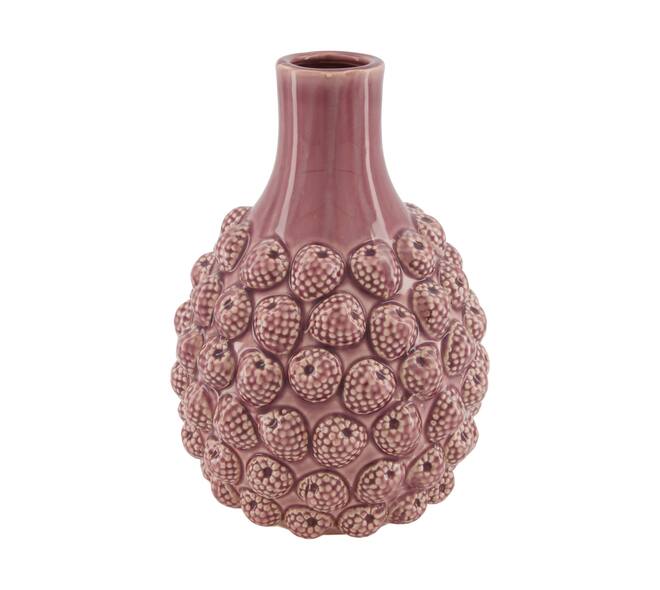 Vase raspberry ceramic 18.5x18.5x27cm - Purple