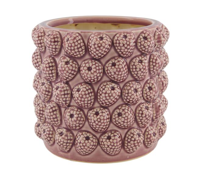 Planter raspberry ceramic 18x18x17cm - Purple