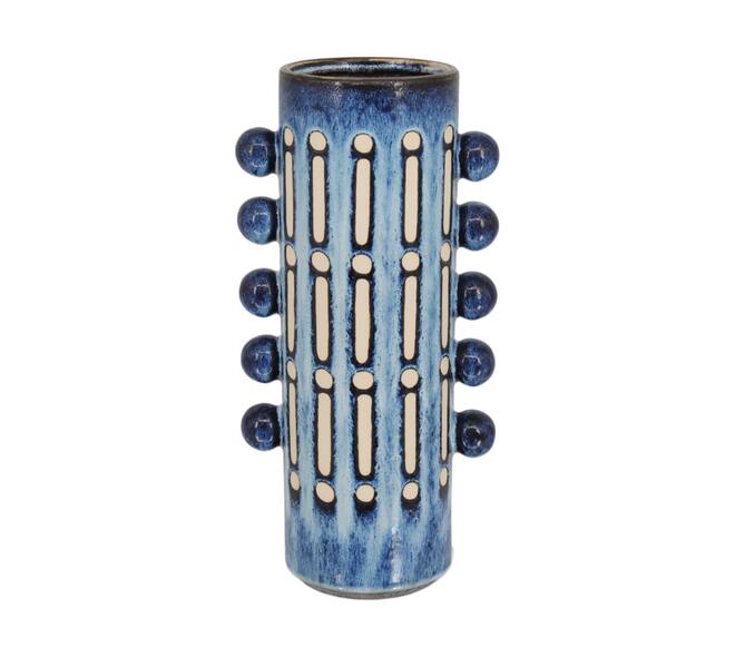 Vase ceramic 19x13x40cm - Blue