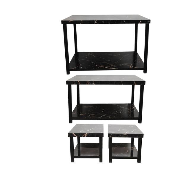 Table rectangular presentation metal 118x78x78cm  - Black