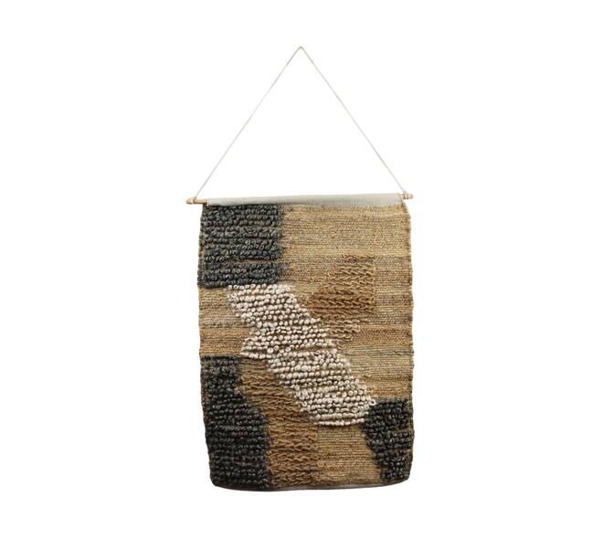 Wall art jute with hanger 58x0.5x78cm