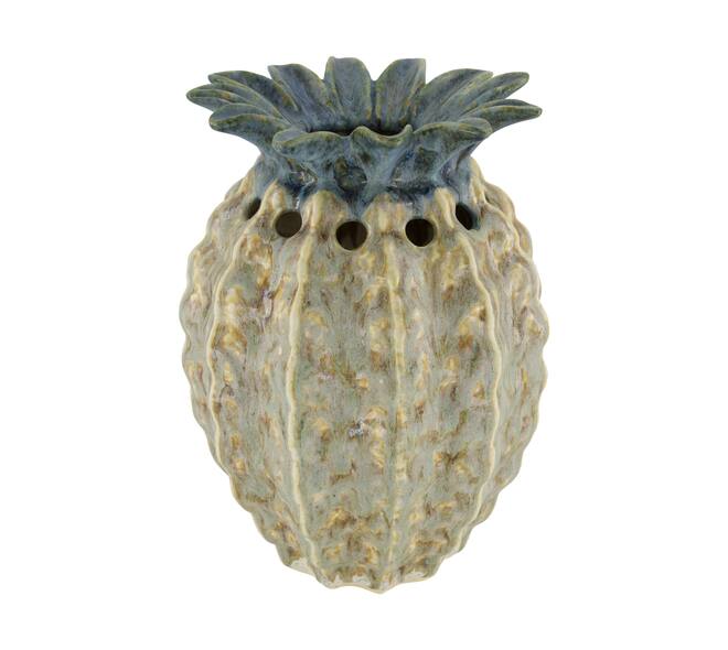 Vase pineapple ceramic 24x24x34cm - Blue